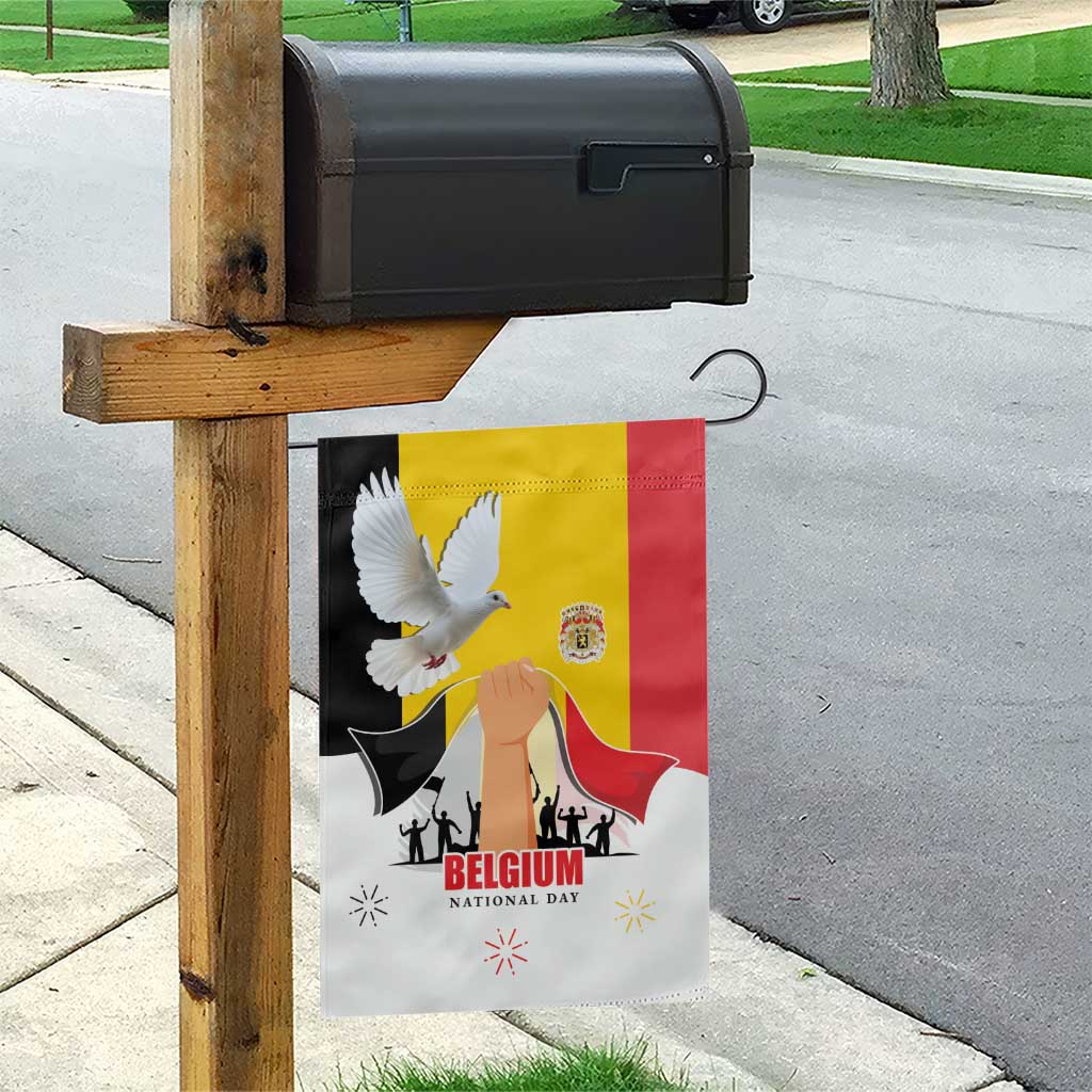 Belgian National Day Garden Flag 21th July Flag with Dove