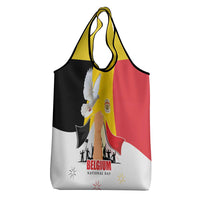 Belgian National Day Grocery Bag 21th July Flag with Dove