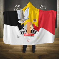 Belgian National Day Hooded Blanket 21th July Flag with Dove