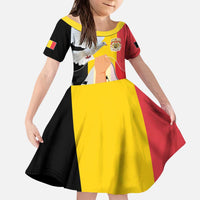 Belgian National Day Kid Short Sleeve Dress 21th July Flag with Dove