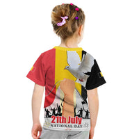 Belgian National Day Kid T Shirt 21th July Flag with Dove
