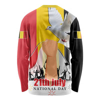 Belgian National Day Long Sleeve Shirt 21th July Flag with Dove