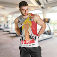 Belgian National Day Men Tank Top 21th July Flag with Dove