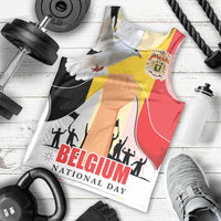 Belgian National Day Men Tank Top 21th July Flag with Dove