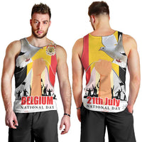 Belgian National Day Men Tank Top 21th July Flag with Dove