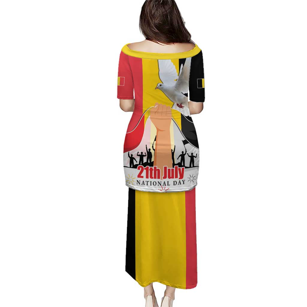 Belgian National Day Puletasi 21th July Flag with Dove