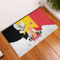 Belgian National Day Rubber Doormat 21th July Flag with Dove