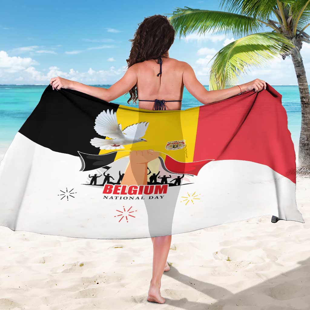 Belgian National Day Sarong 21th July Flag with Dove