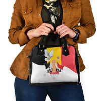 Belgian National Day Shoulder Handbag 21th July Flag with Dove