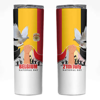 Belgian National Day Skinny Tumbler 21th July Flag with Dove