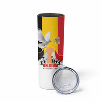 Belgian National Day Skinny Tumbler 21th July Flag with Dove