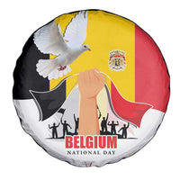 Belgian National Day Spare Tire Cover 21th July Flag with Dove