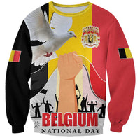 Belgian National Day Sweatshirt 21th July Flag with Dove