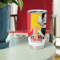 Belgian National Day Tumbler Cup 21th July Flag with Dove