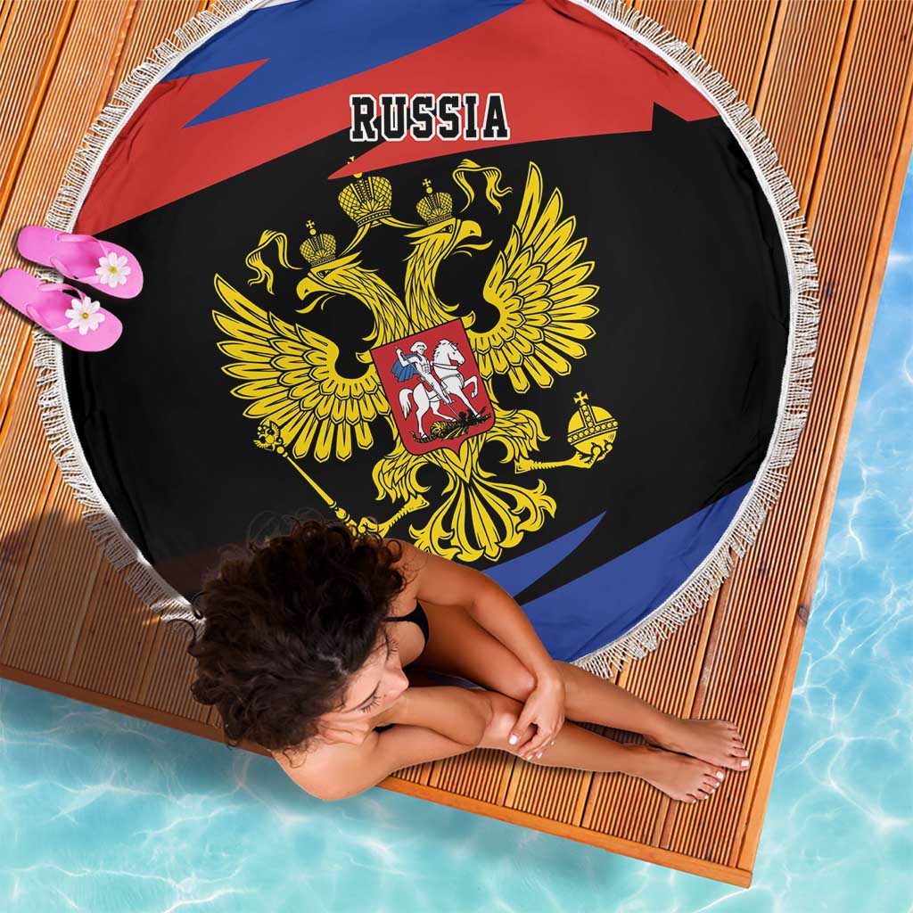 Russia Coat of Arms Beach Blanket Russian Eagle Two Heads Simple Style LT17 - Wonder Print Shop