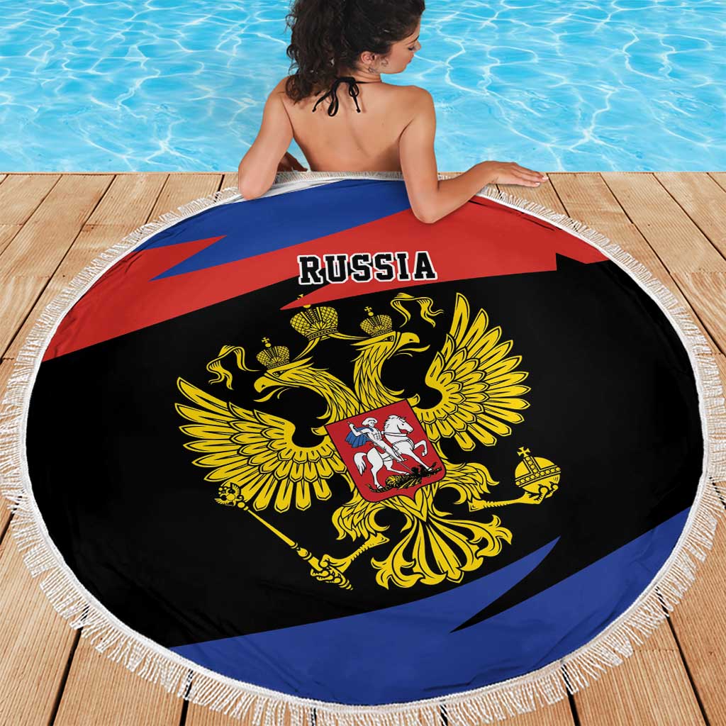 Russia Coat of Arms Beach Blanket Russian Eagle Two Heads Simple Style LT17 - Wonder Print Shop