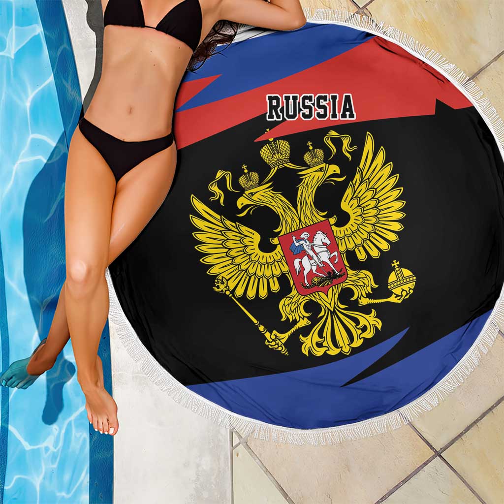 Russia Coat of Arms Beach Blanket Russian Eagle Two Heads Simple Style LT17 - Wonder Print Shop