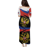 Russia Coat of Arms Family Matching Puletasi and Hawaiian Shirt Russian Eagle Two Heads Simple Style
