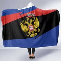 Russia Coat of Arms Hooded Blanket Russian Eagle Two Heads Simple Style LT17 - Wonder Print Shop