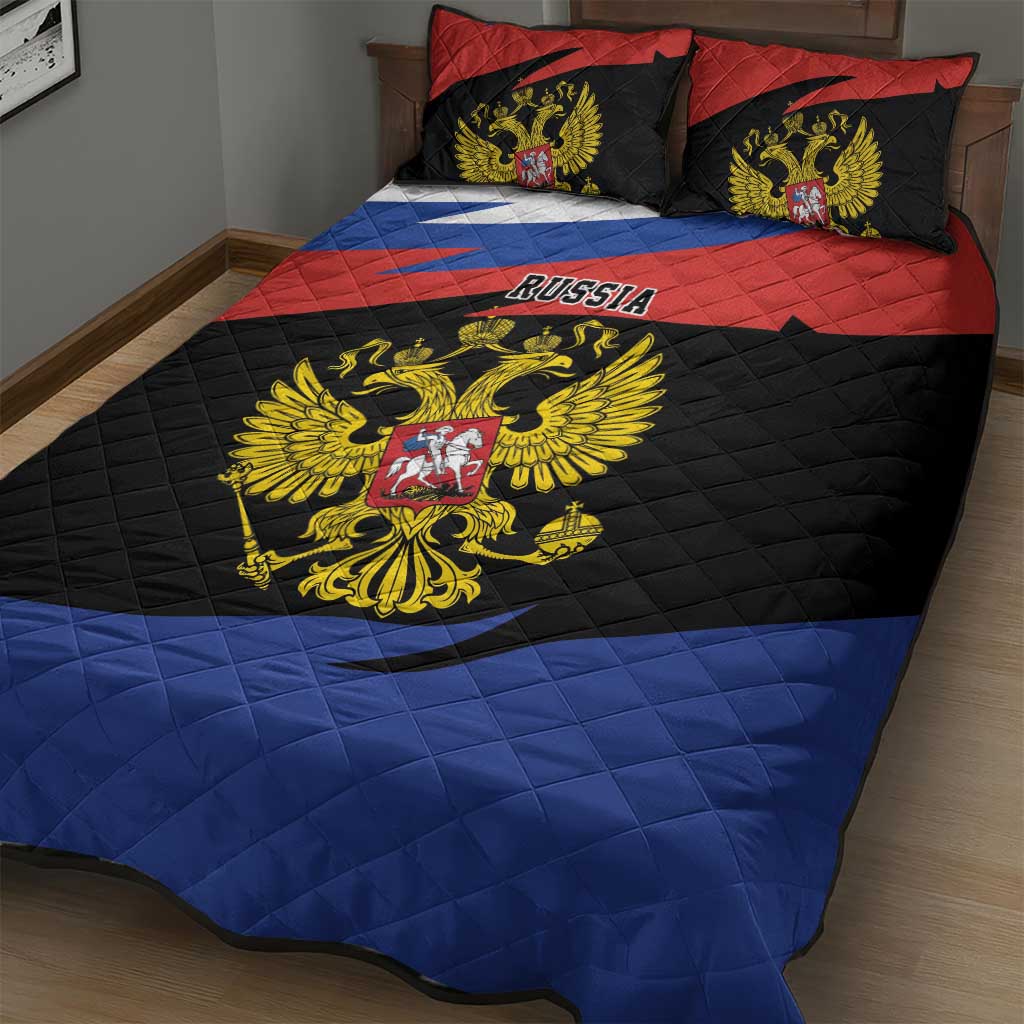 Russia Coat of Arms Quilt Bed Set Russian Eagle Two Heads Simple Style LT17 - Wonder Print Shop