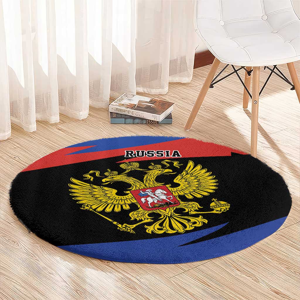 Russia Coat of Arms Round Carpet Russian Eagle Two Heads Simple Style LT17 - Wonder Print Shop