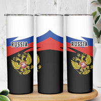 Russia Coat of Arms Skinny Tumbler Russian Eagle Two Heads Simple Style LT17 - Wonder Print Shop