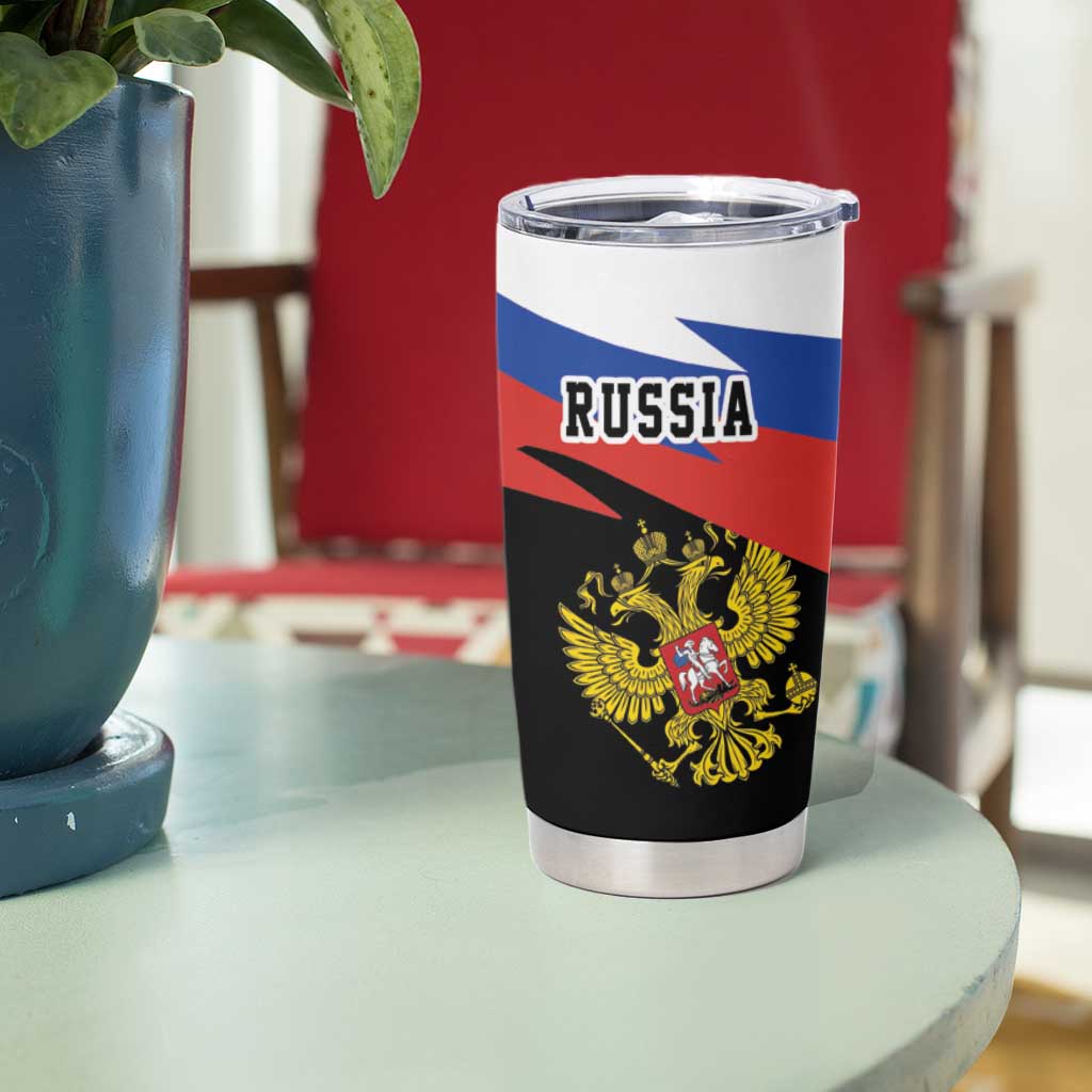 Russia Coat of Arms Tumbler Cup Russian Eagle Two Heads Simple Style LT17 - Wonder Print Shop