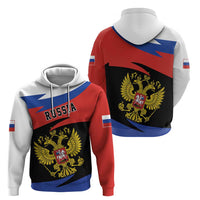 Russia Coat of Arms Zip Hoodie Russian Eagle Two Heads Simple Style LT17 - Wonder Print Shop