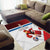 Custom Serbia Football Area Rug Sporty Style with Eagle Mascot