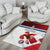 Custom Serbia Football Area Rug Sporty Style with Eagle Mascot