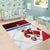 Custom Serbia Football Area Rug Sporty Style with Eagle Mascot