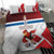 Custom Serbia Football Bedding Set Sporty Style with Eagle Mascot
