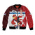 Custom Serbia Football Bomber Jacket Sporty Style with Eagle Mascot