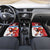 Custom Serbia Football Car Mats Sporty Style with Eagle Mascot