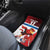 Custom Serbia Football Car Mats Sporty Style with Eagle Mascot