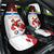 Custom Serbia Football Car Seat Cover Sporty Style with Eagle Mascot