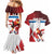 Custom Serbia Football Couples Matching Mermaid Dress and Hawaiian Shirt Sporty Style with Eagle Mascot