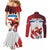 Custom Serbia Football Couples Matching Mermaid Dress and Long Sleeve Button Shirt Sporty Style with Eagle Mascot