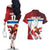 Custom Serbia Football Couples Matching Off The Shoulder Long Sleeve Dress and Hawaiian Shirt Sporty Style with Eagle Mascot