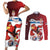 Custom Serbia Football Couples Matching Short Sleeve Bodycon Dress and Long Sleeve Button Shirt Sporty Style with Eagle Mascot
