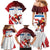 Custom Serbia Football Family Matching Mermaid Dress and Hawaiian Shirt Sporty Style with Eagle Mascot