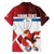 Custom Serbia Football Family Matching Off The Shoulder Long Sleeve Dress and Hawaiian Shirt Sporty Style with Eagle Mascot