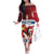 Custom Serbia Football Family Matching Off The Shoulder Long Sleeve Dress and Hawaiian Shirt Sporty Style with Eagle Mascot