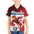 Custom Serbia Football Family Matching Off The Shoulder Long Sleeve Dress and Hawaiian Shirt Sporty Style with Eagle Mascot