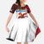 Custom Serbia Football Family Matching Puletasi and Hawaiian Shirt Sporty Style with Eagle Mascot