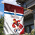 Custom Serbia Football Garden Flag Sporty Style with Eagle Mascot