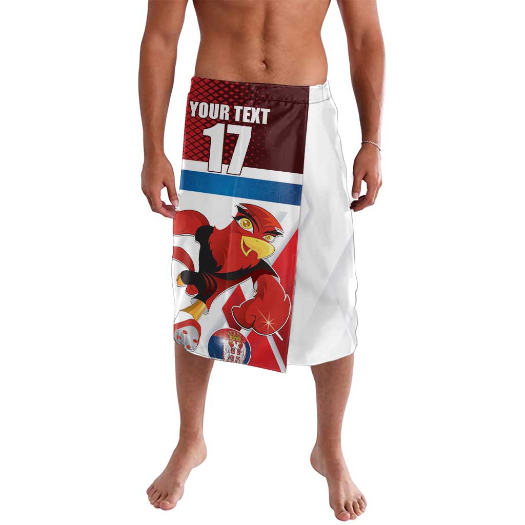 Custom Serbia Football Lavalava Sporty Style with Eagle Mascot
