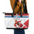 Custom Serbia Football Leather Tote Bag Sporty Style with Eagle Mascot