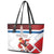Custom Serbia Football Leather Tote Bag Sporty Style with Eagle Mascot