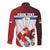 Custom Serbia Football Long Sleeve Button Shirt Sporty Style with Eagle Mascot